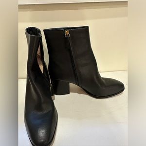 Jcrew Black Leather Booties